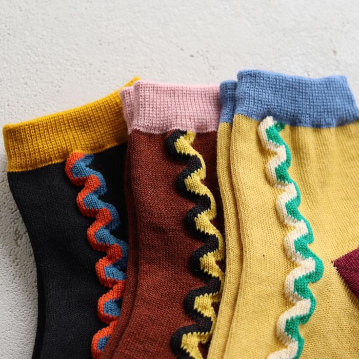 stample スタンプル 73275 コイル ショートソックス 3足組  くるくる 滑り止め 靴下 女の子 男の子 レディース | stample | 06