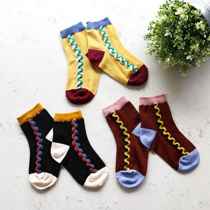stample スタンプル 73275 コイル ショートソックス 3足組  くるくる 滑り止め 靴下 女の子 男の子 レディース | stample | 08