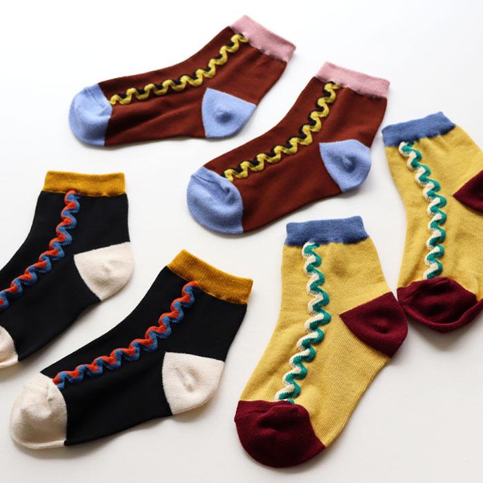 stample スタンプル 73275 コイル ショートソックス 3足組  くるくる 滑り止め 靴下 女の子 男の子 レディース | stample | 09