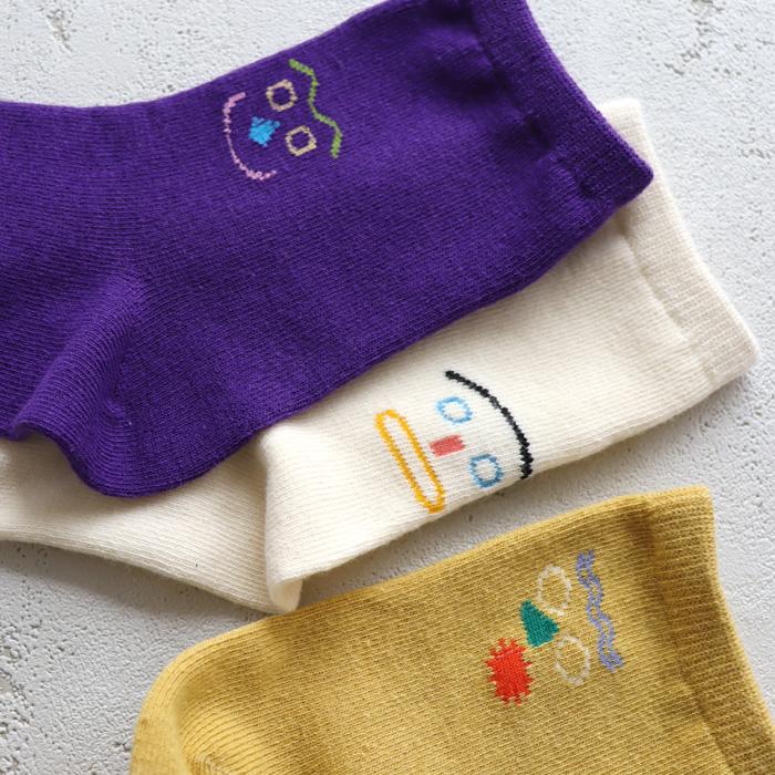 靴下 キッズ stample スタンプル ファニーフェイスクルーソックス 3足組 キッズ 靴下 73276 | stample | 11