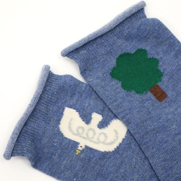 靴下 キッズ stample スタンプル バードハウスクルーソックス 3足組 キッズ 靴下 73278 | stample | 10