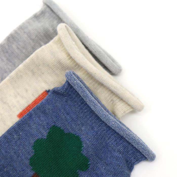 靴下 キッズ stample スタンプル バードハウスクルーソックス 3足組 キッズ 靴下 73278 | stample | 12