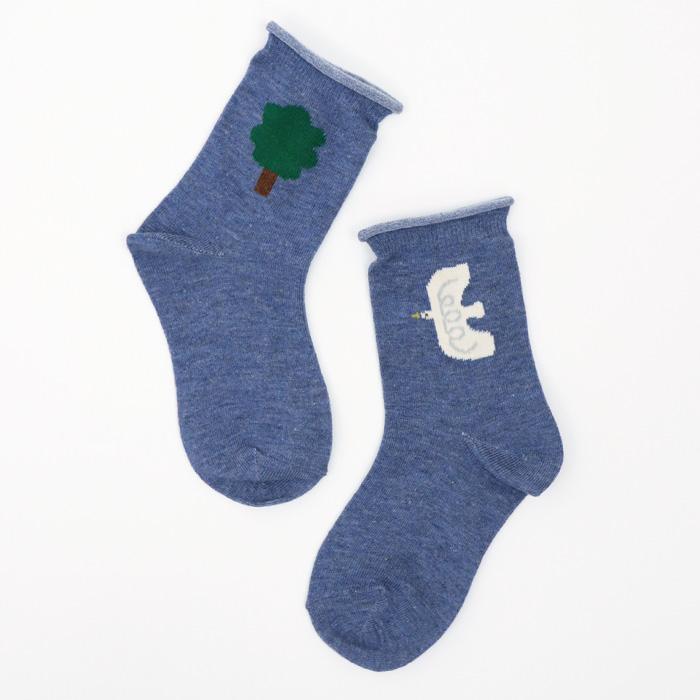 靴下 キッズ stample スタンプル バードハウスクルーソックス 3足組 キッズ 靴下 73278 | stample | 15