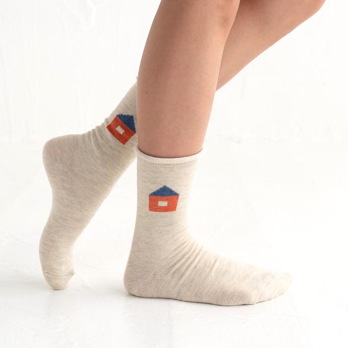 靴下 キッズ stample スタンプル バードハウスクルーソックス 3足組 キッズ 靴下 73278 | stample | 05