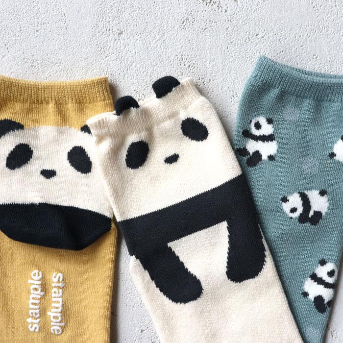 stample スタンプル 73280 パンダ ショートソックス 3足組  猫 滑り止め 靴下 女の子 男の子 レディース | stample | 08
