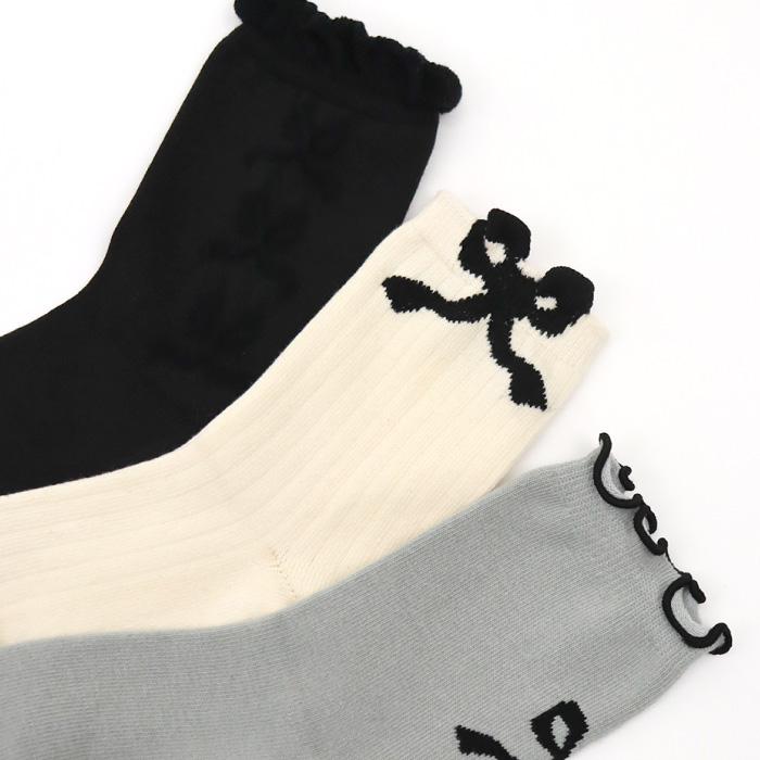 stample スタンプル  リボンリボンクルーソックス 3足組 靴下 ジュニア レディース 73282 おしゃれ | stample | 11