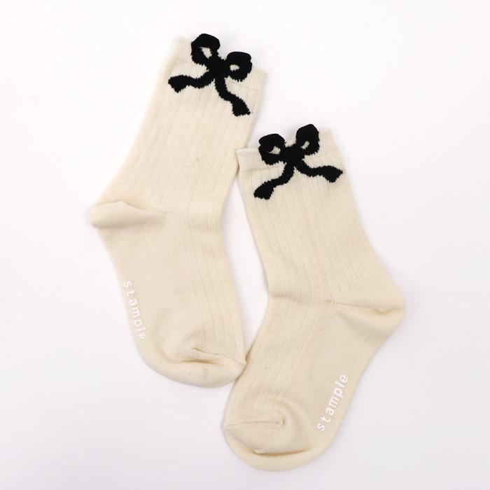 stample スタンプル  リボンリボンクルーソックス 3足組 靴下 ジュニア レディース 73282 おしゃれ | stample | 16