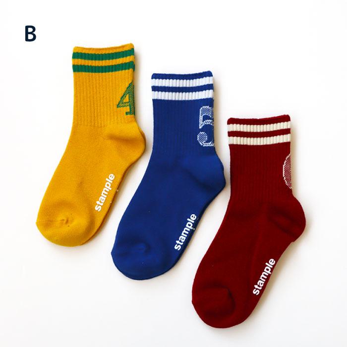 stample  アメリブナンバーショートソックス  3足組   滑り止め 靴下 73290 | stample | 19