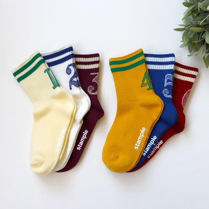 stample  アメリブナンバーショートソックス  3足組   滑り止め 靴下 73290 | stample | 05