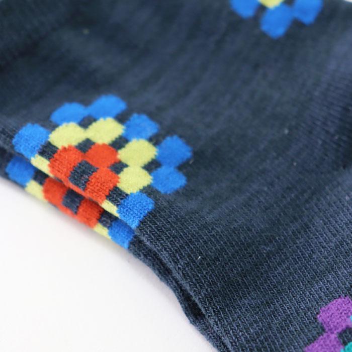 stample スタンプル 73300 クロシェショートソックス 3足組 編み図 四角柄 ポップ レトロ 滑り止め 靴下 女の子 男の子 レディース | stample | 07