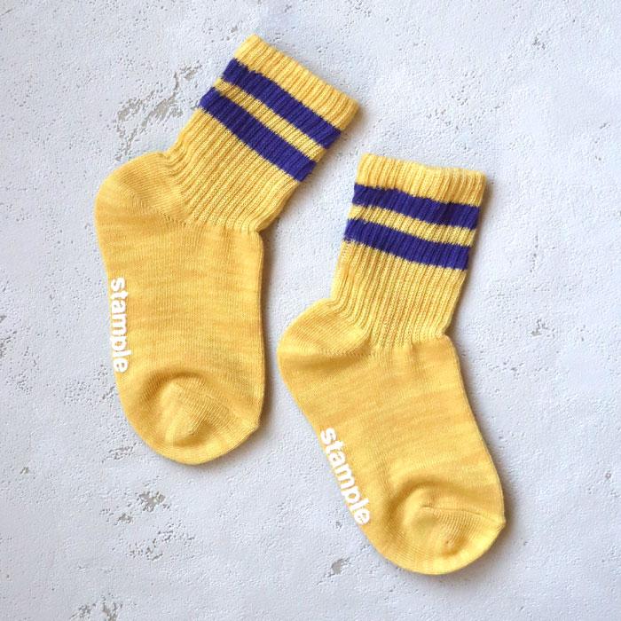 stample スタンプル 73302 ソフトリブベビー園児ショートソックス 3足組 ポップ ライン レトロ 滑り止め 靴下 女の子 男の子 | stample | 10