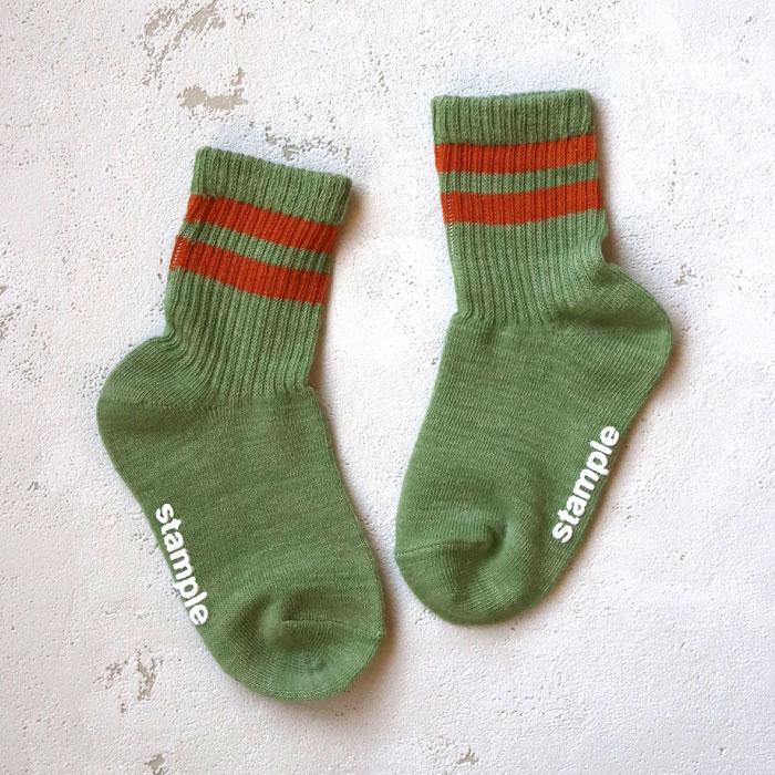 stample スタンプル 73302 ソフトリブベビー園児ショートソックス 3足組 ポップ ライン レトロ 滑り止め 靴下 女の子 男の子 | stample | 11