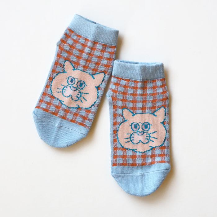 stample スタンプル 73304 NYA NYA NYA アンクルソックス 3足組 靴下 キッズ 男の子 履きやすい おしゃれ かわいい 猫 ネコ ねこ すべり止め キッズ | stample | 11