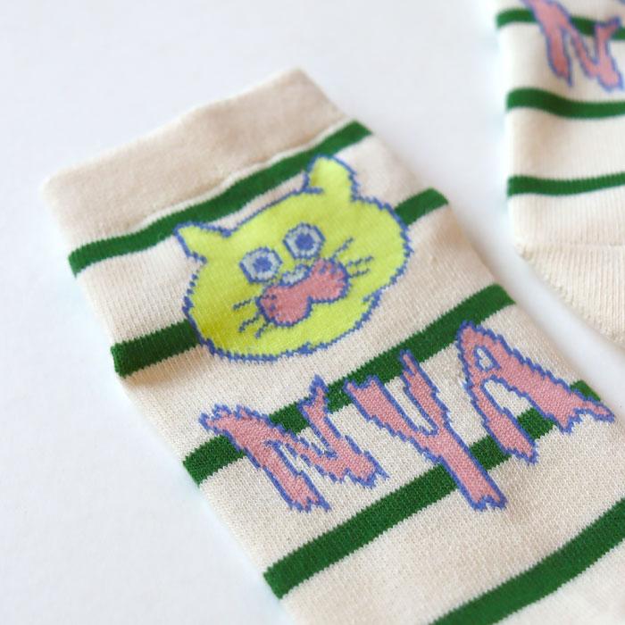stample スタンプル 73304 NYA NYA NYA アンクルソックス 3足組 靴下 キッズ 男の子 履きやすい おしゃれ かわいい 猫 ネコ ねこ すべり止め キッズ | stample | 07