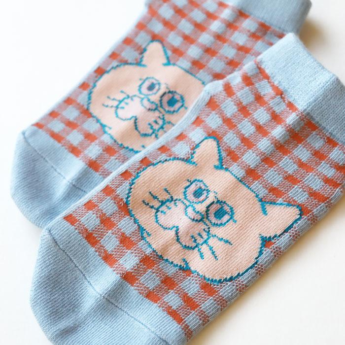 stample スタンプル 73304 NYA NYA NYA アンクルソックス 3足組 靴下 キッズ 男の子 履きやすい おしゃれ かわいい 猫 ネコ ねこ すべり止め キッズ | stample | 08