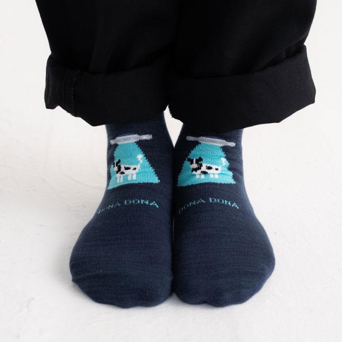 stample いろいろキャトル ミューティーレーション アンクルソックス 3足組 73305 キッズ 靴下 男の子 女の子 おもしろい UFO | stample | 08