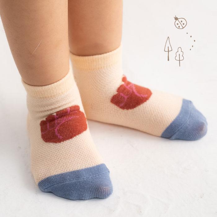 stample スタンプル 73309 ジャンケン メッシュ編み 園児ソックス  3足組 キッズ 靴下  通園 通学 可愛い かわいい  履きやすい 滑り止め  幼稚園 保育園 春 夏 | stample | 07