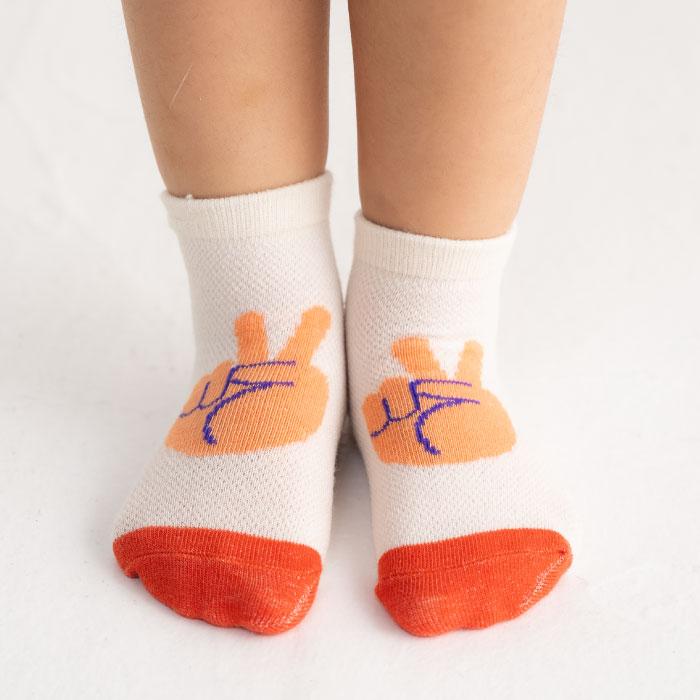 stample スタンプル 73309 ジャンケン メッシュ編み 園児ソックス  3足組 キッズ 靴下  通園 通学 可愛い かわいい  履きやすい 滑り止め  幼稚園 保育園 春 夏 | stample | 10