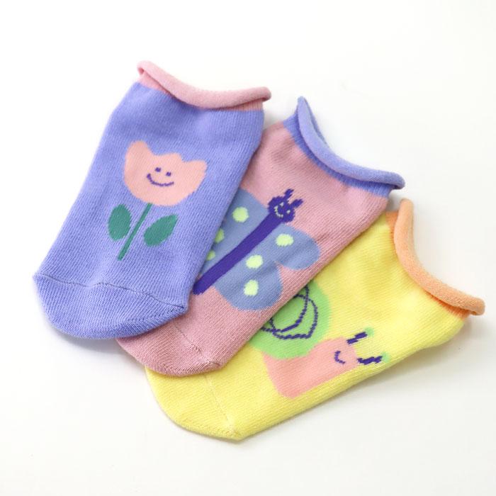 stample スタンプル 73317  おさんぽ園児ソックス 2025 春 夏 靴下 子供 キッズ 通園 女の子 男の子 生き物 花 滑り止め | stample | 13