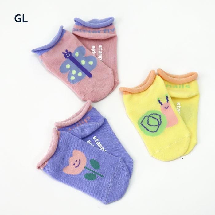 stample スタンプル 73317  おさんぽ園児ソックス 2025 春 夏 靴下 子供 キッズ 通園 女の子 男の子 生き物 花 滑り止め | stample | 19