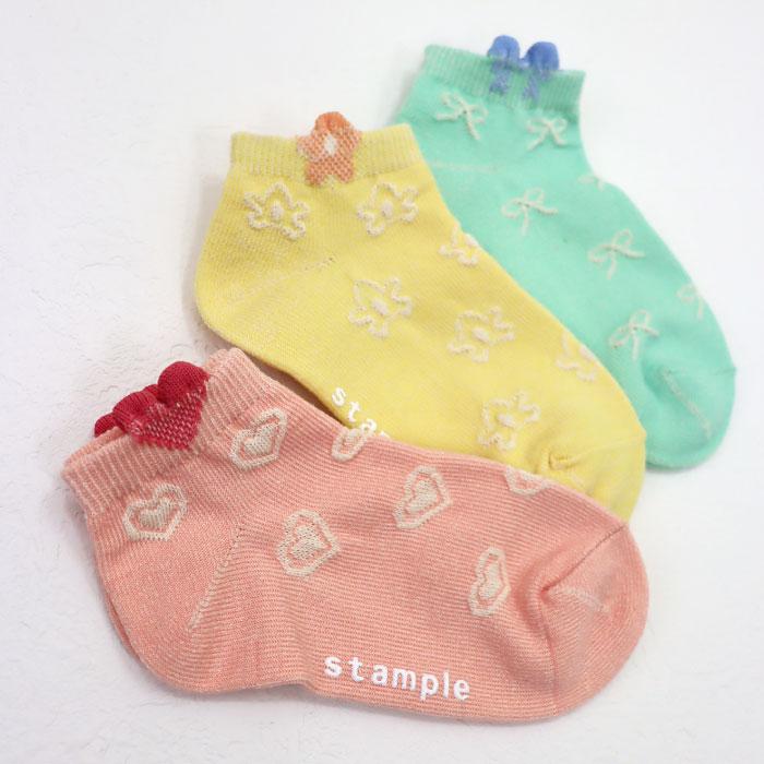 stample ガールズモチーフ アンクルソックス 3足組 73319 キッズ 靴下 女の子 可愛い 通園 通学 | stample | 11