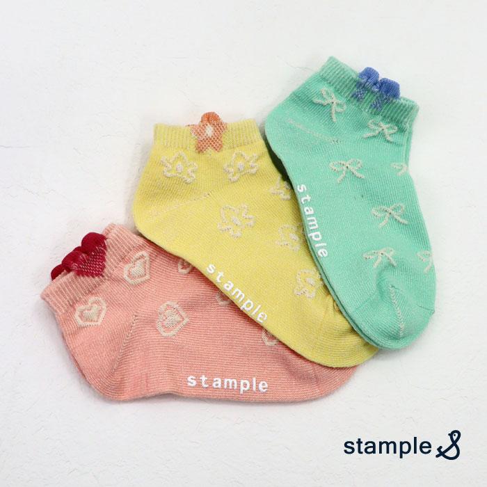 stample ガールズモチーフ アンクルソックス 3足組 73319 キッズ 靴下 女の子 可愛い 通園 通学 | stample | 17