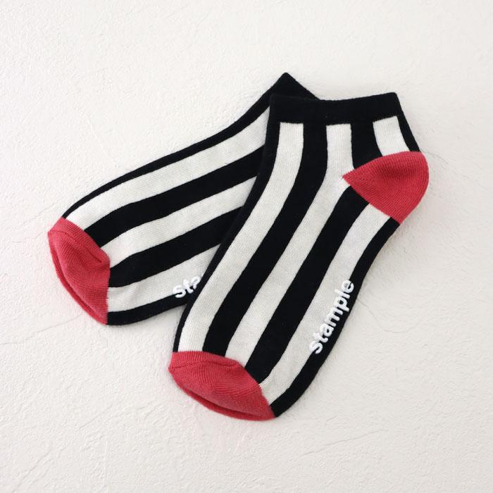 stample ボールドストライプ アンクルソックス 3足組 73321 キッズ 靴下 男の子 女の子 ストライプ 春 夏 | stample | 12