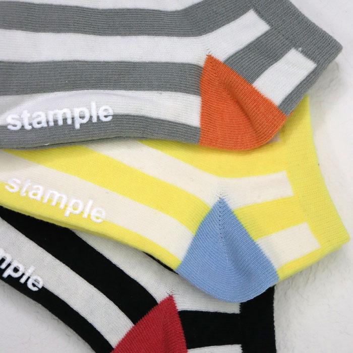 stample ボールドストライプ アンクルソックス 3足組 73321 キッズ 靴下 男の子 女の子 ストライプ 春 夏 | stample | 08