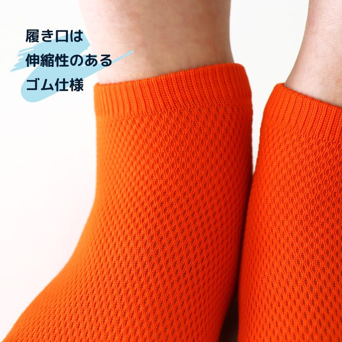 stample スタンプル 73323 ネオンカラーメッシュアンクルソックス 3足組 靴下 メッシュ 涼しい キッズ 男の子 おしゃれ キッズ カラフル | stample | 13