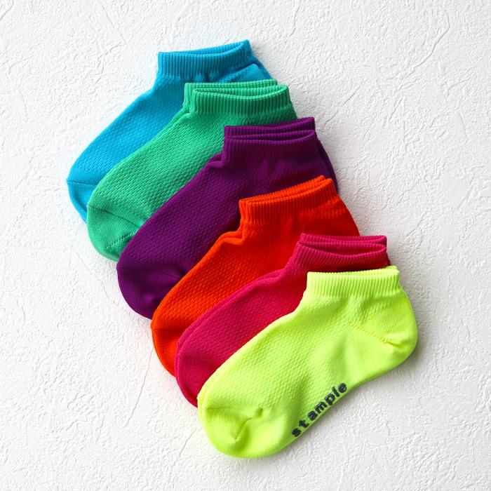 stample スタンプル 73323 ネオンカラーメッシュアンクルソックス 3足組 靴下 メッシュ 涼しい キッズ 男の子 おしゃれ キッズ カラフル | stample | 16