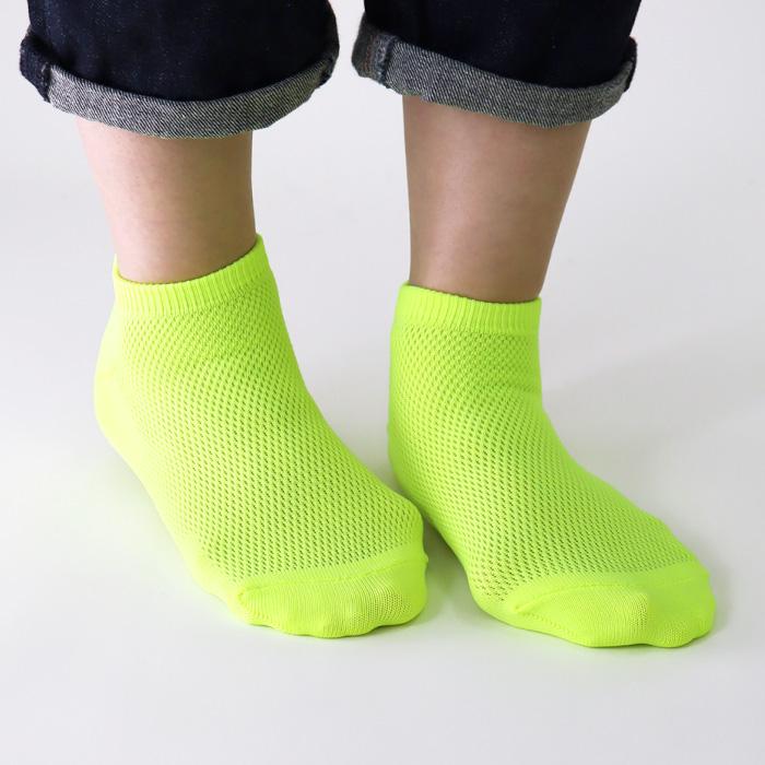 stample スタンプル 73323 ネオンカラーメッシュアンクルソックス 3足組 靴下 メッシュ 涼しい キッズ 男の子 おしゃれ キッズ カラフル | stample | 06