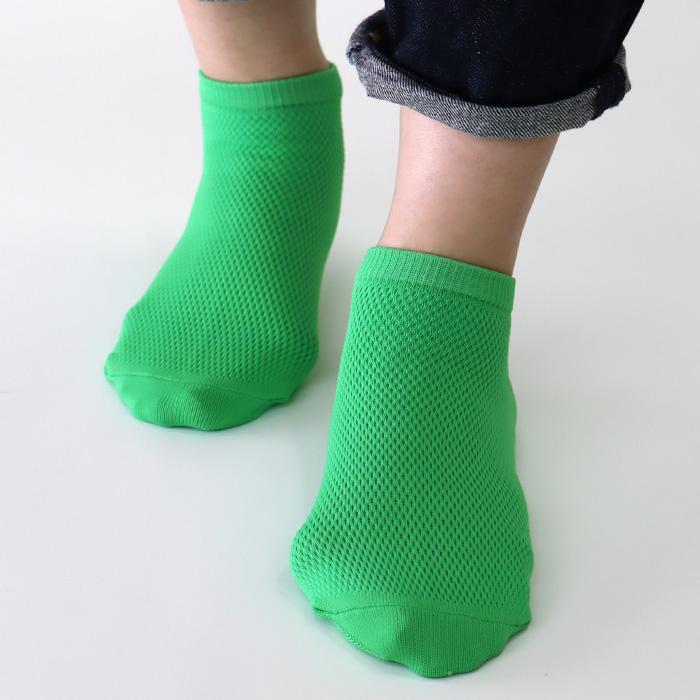 stample スタンプル 73323 ネオンカラーメッシュアンクルソックス 3足組 靴下 メッシュ 涼しい キッズ 男の子 おしゃれ キッズ カラフル | stample | 08