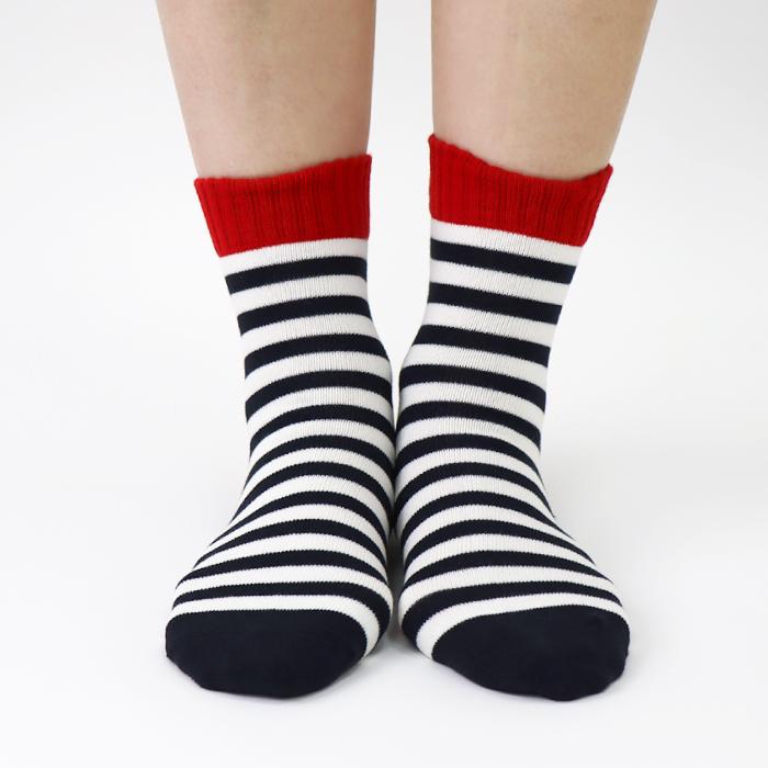 stample スタンプル 73324 スリーボーダーショートソックス 3足組 ボーダー 滑り止め 靴下 女の子 男の子 レディース | stample | 06