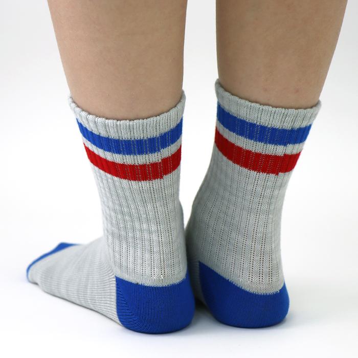 stample スタンプル 73324 スリーボーダーショートソックス 3足組 ボーダー 滑り止め 靴下 女の子 男の子 レディース | stample | 07