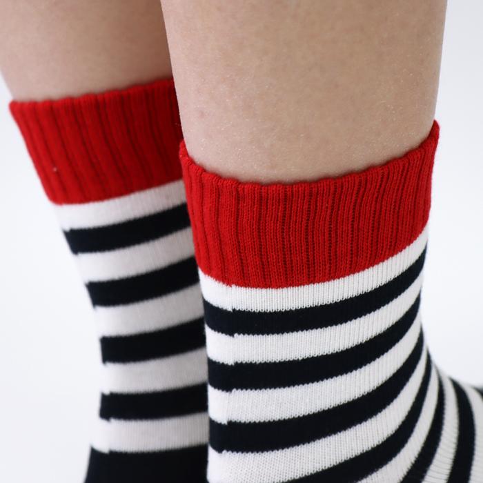 stample スタンプル 73324 スリーボーダーショートソックス 3足組 ボーダー 滑り止め 靴下 女の子 男の子 レディース | stample | 10
