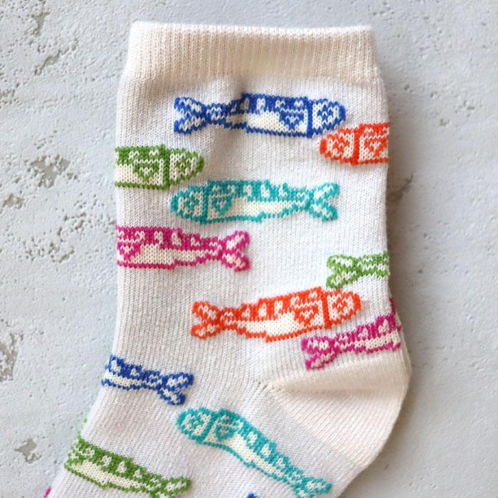 stample スタンプル 73398 おしゃれ小魚ショートソックス 3足組 さかな おさかな 魚 滑り止め 靴下 女の子 男の子 レディース | stample | 13