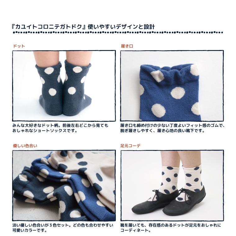 stample スタンプル 73438 スタンダードドットショートソックス 子供 3Pソックス ドット キッズ レディース 靴下 男の子 女の子 すべり止め | stample | 02