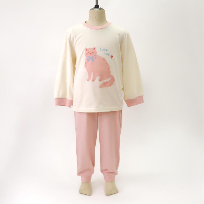 stample スタンプル プリントパジャマ 天竺 ルームウェア キッズ 男の子 女の子 パジャマ お泊り ブルー ピンク グリーン パープル ネコ | stample | 14