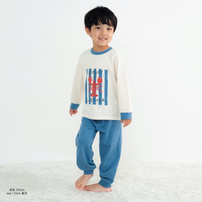 stample スタンプル プリントパジャマ 天竺 ルームウェア キッズ 男の子 女の子 パジャマ お泊り ブルー ピンク グリーン パープル ネコ | stample | 06