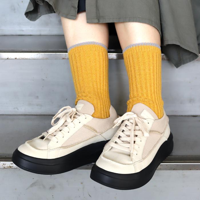 Hashed Coorde（ハッシュドコーデ）hc4554 厚底スニーカー シューズ レディース 定番 おしゃれ シンプル 軽量 疲れにくい 歩きやすい ブラック ベージュ | Hashed Coorde | 16