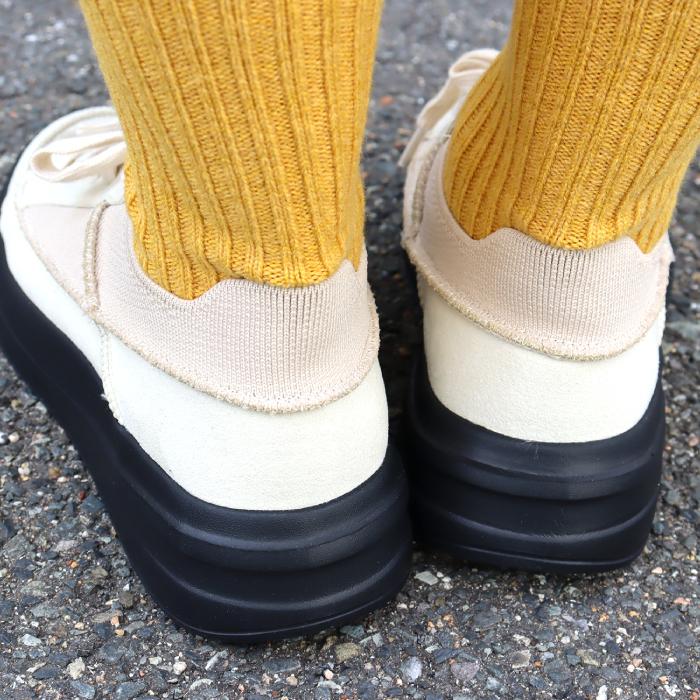 Hashed Coorde（ハッシュドコーデ）hc4554 厚底スニーカー シューズ レディース 定番 おしゃれ シンプル 軽量 疲れにくい 歩きやすい ブラック ベージュ | Hashed Coorde | 17