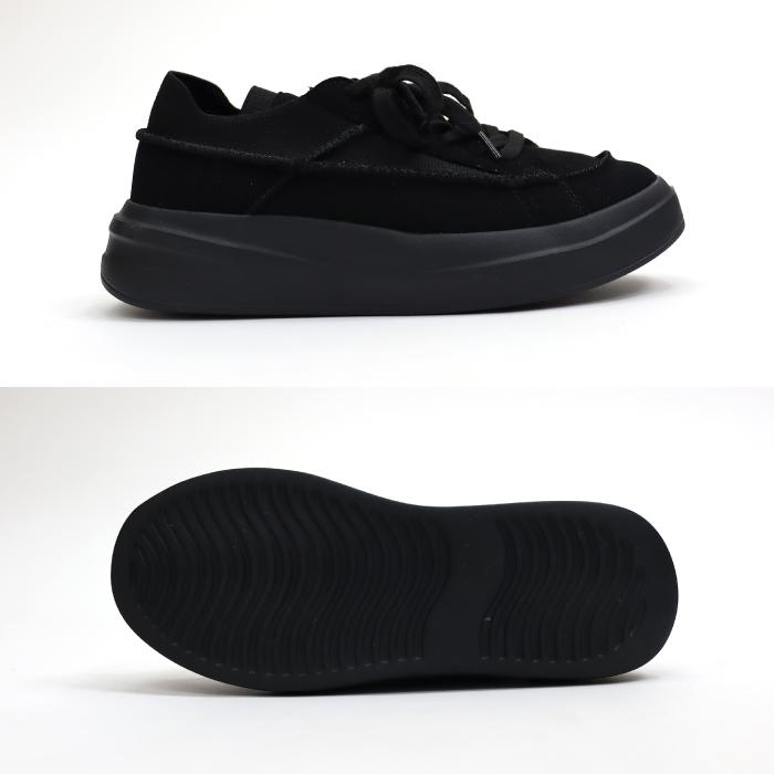 Hashed Coorde（ハッシュドコーデ）hc4554 厚底スニーカー シューズ レディース 定番 おしゃれ シンプル 軽量 疲れにくい 歩きやすい ブラック ベージュ | Hashed Coorde | 22