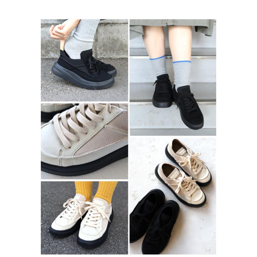 Hashed Coorde（ハッシュドコーデ）hc4554 厚底スニーカー シューズ レディース 定番 おしゃれ シンプル 軽量 疲れにくい 歩きやすい ブラック ベージュ | Hashed Coorde | 04