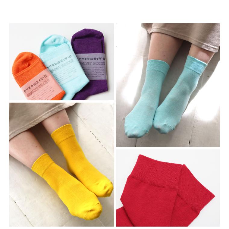 TAWARA（たわら） t30360 チラミセ ハイゲージ ショートソックス 1P 2025 春 夏 靴下 レディス おしゃれ シンプル 無地 ネオンカラー 蛍光 | stample | 11