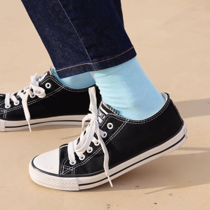 TAWARA（たわら） t30360 チラミセ ハイゲージ ショートソックス 1P 2025 春 夏 靴下 レディス おしゃれ シンプル 無地 ネオンカラー 蛍光 | stample | 17