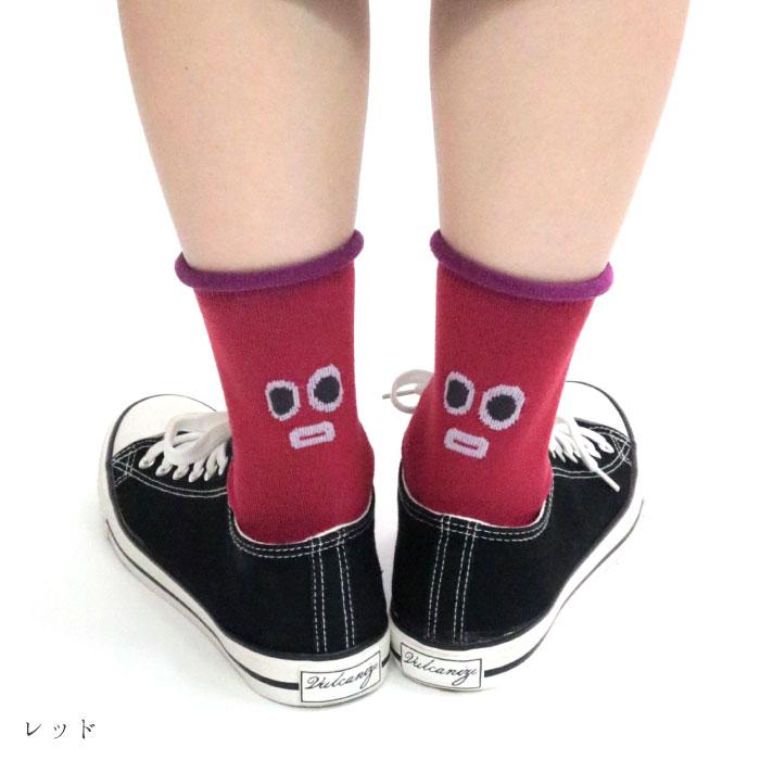 TAWARA（たわら）t30892 KAOショートソックス ゴムなし クルーソックス 1P レディース 顔 | TAWARA | 16