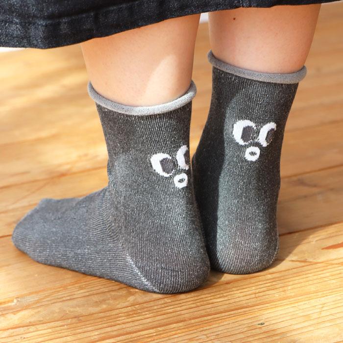 TAWARA（たわら）t30892 KAOショートソックス ゴムなし クルーソックス 1P レディース 顔 | TAWARA | 03