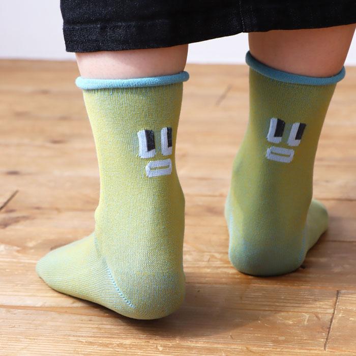 TAWARA（たわら）t30892 KAOショートソックス ゴムなし クルーソックス 1P レディース 顔 | TAWARA | 04