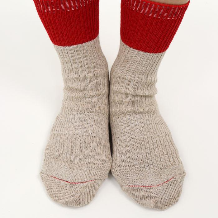 TAWARA（たわら） t30907 リネン×コットン ２トーン リブ ショートソックス 1P  ツートーン バイカラー 2025 春 夏 靴下 レディス おしゃれ シンプル | stample | 18