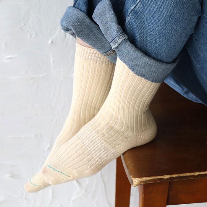 TAWARA（たわら）t40805 ちょびウールローゲージリブ編みクルーソックス |  | 17
